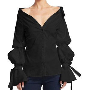 CAROLINE CONSTAS Margaret Off-The-Shoulder Blouse Top Intermix ORIG $460